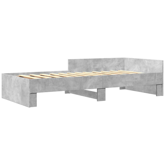 Sengeramme betonggrå 100x200 cm konstruert tre