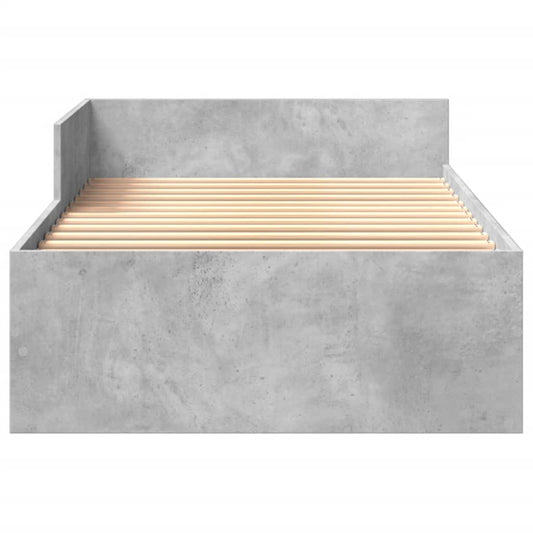 Sengeramme betonggrå 100x200 cm konstruert tre