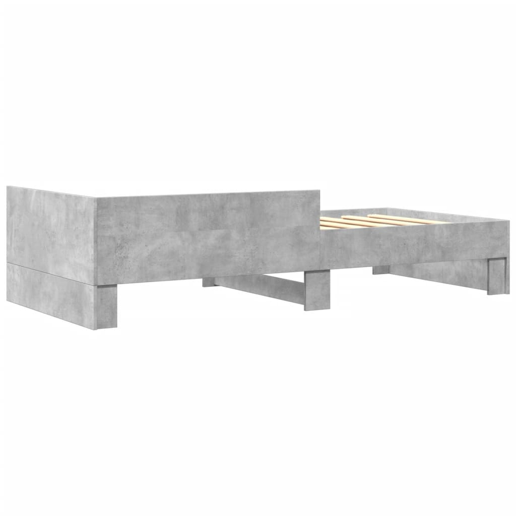 Sengeramme betonggrå 100x200 cm konstruert tre