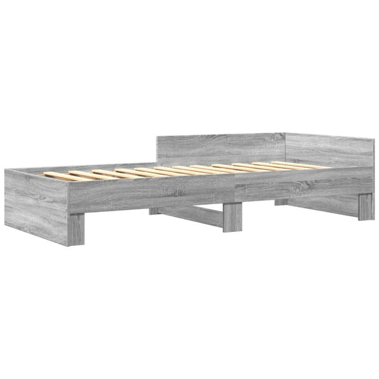 Sengeramme grå sonoma 100x200 cm konstruert tre