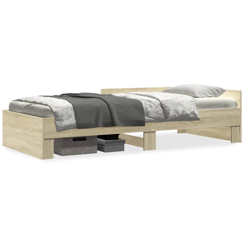 Sengeramme uten madrass sonoma eik 90x200 cm konstruert tre