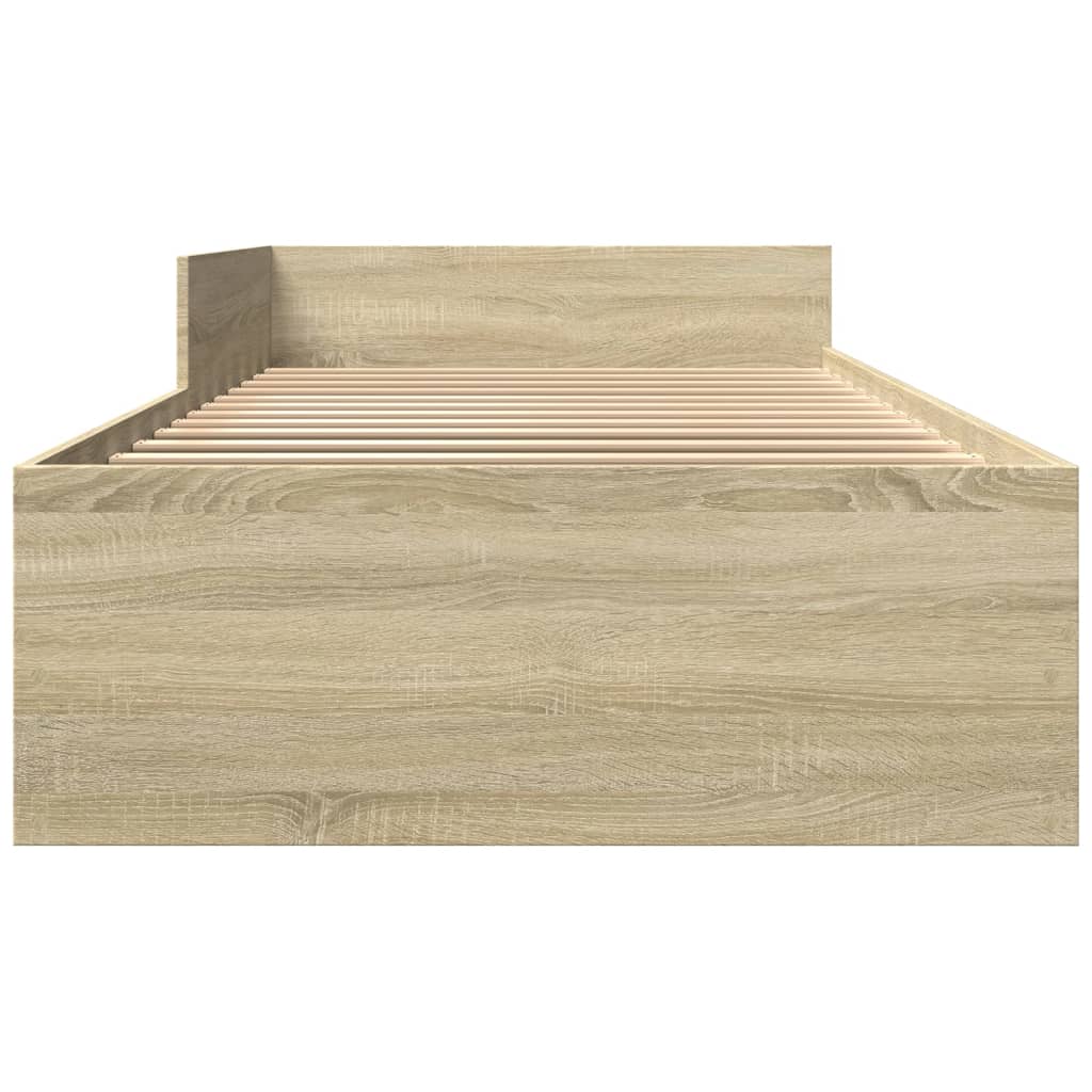 Sengeramme uten madrass sonoma eik 90x200 cm konstruert tre