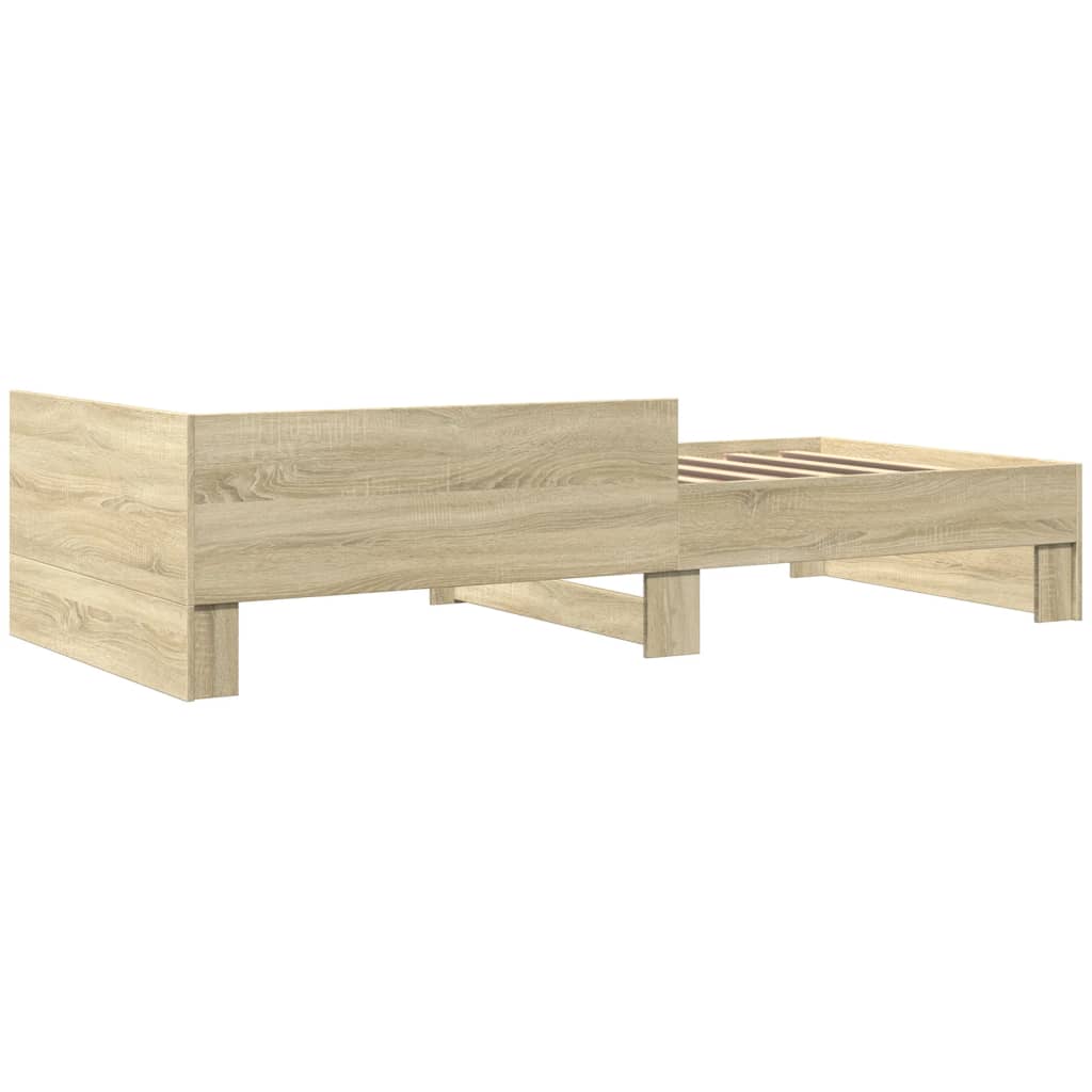 Sengeramme uten madrass sonoma eik 90x200 cm konstruert tre