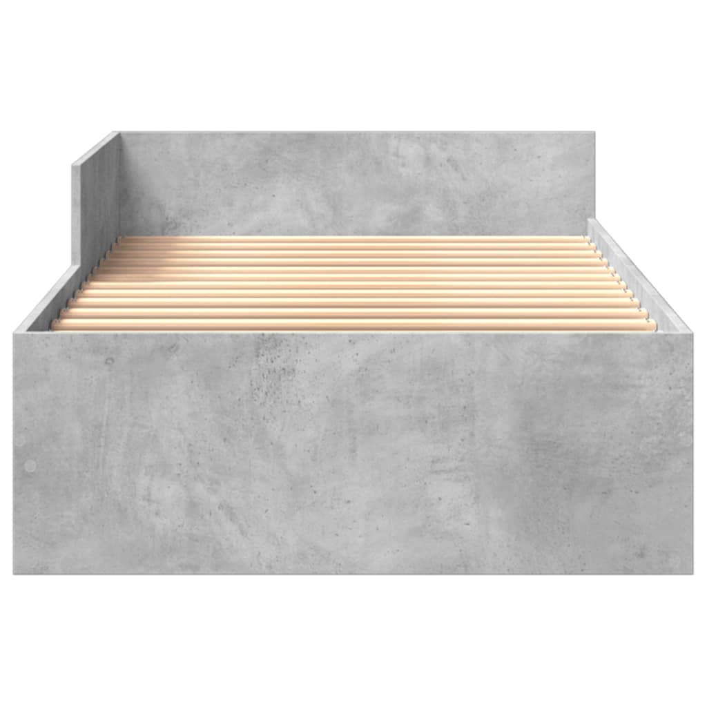 Sengeramme betonggrå 90x200 cm konstruert tre