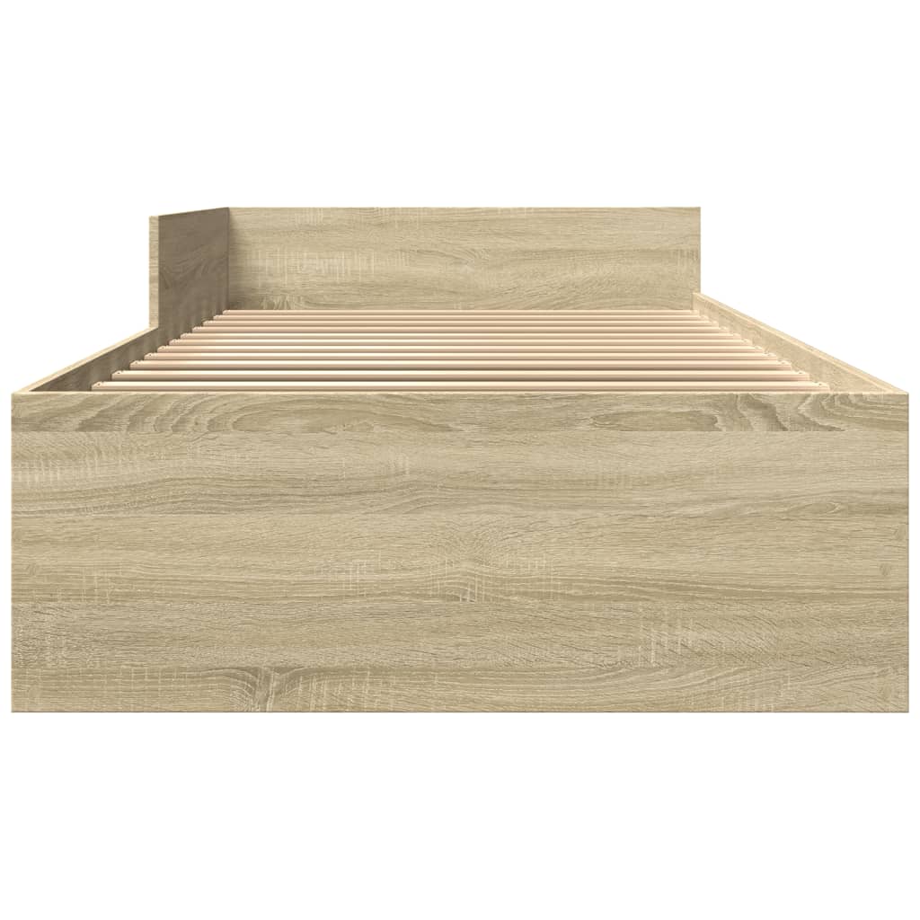 Sengeramme uten madrass sonoma eik 90x190 cm konstruert tre