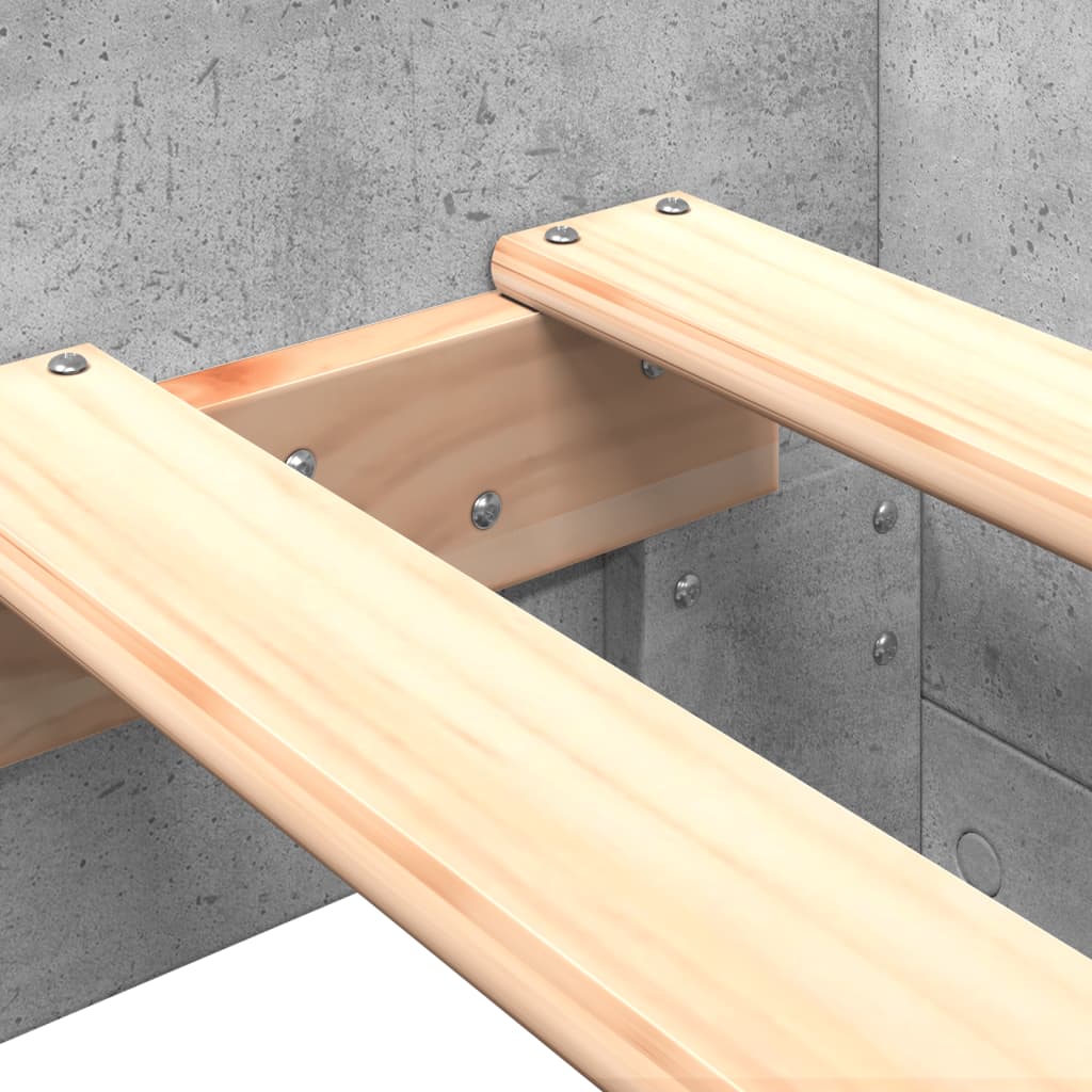 Sengeramme betonggrå 90x190 cm konstruert tre