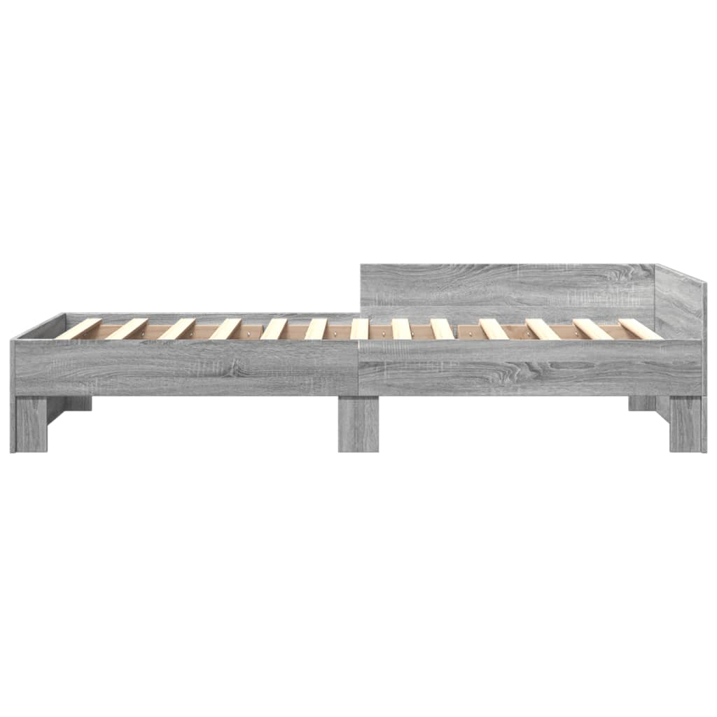 Sengeramme grå sonoma 90x190 cm konstruert tre