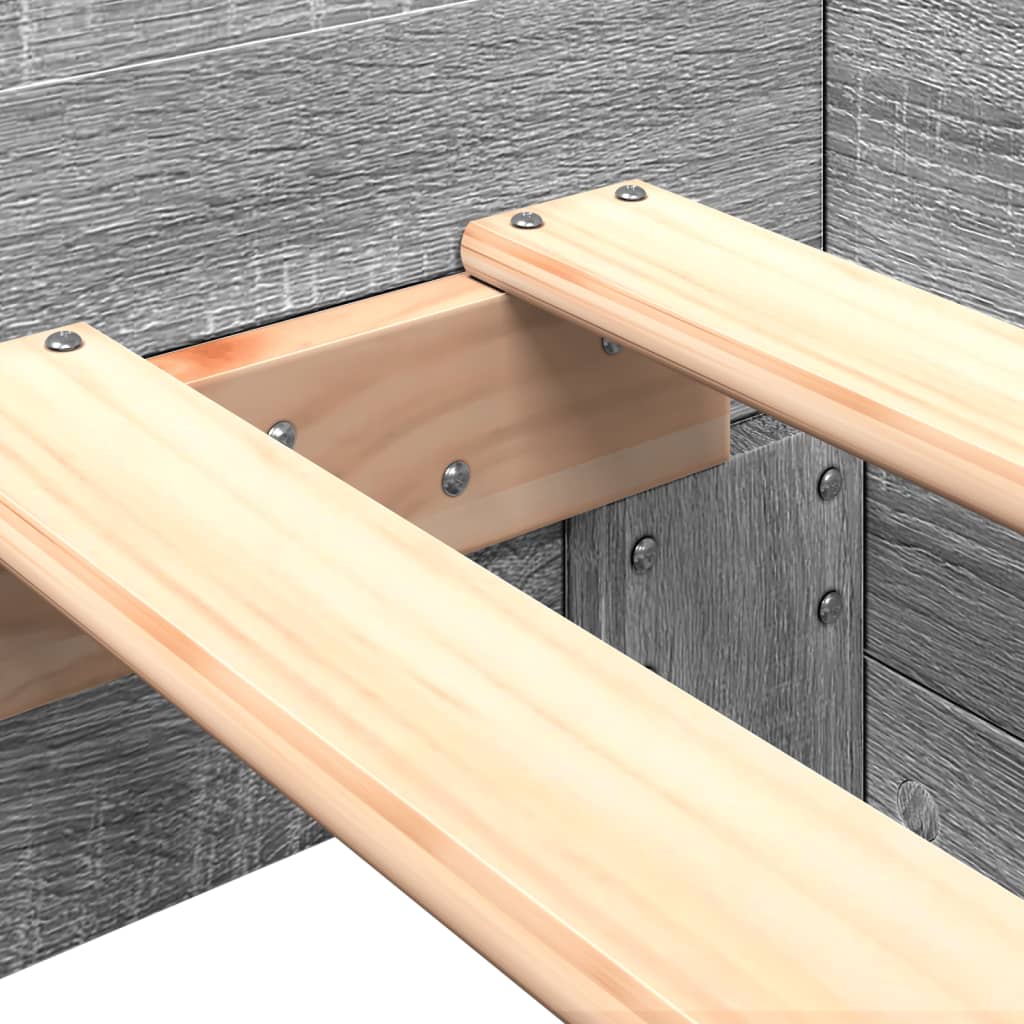 Sengeramme grå sonoma 90x190 cm konstruert tre