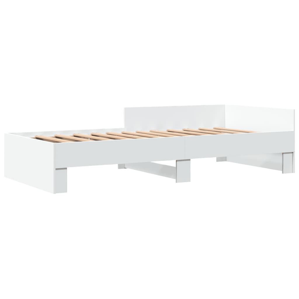 Sengeramme hvit 75x190 cm konstruert tre