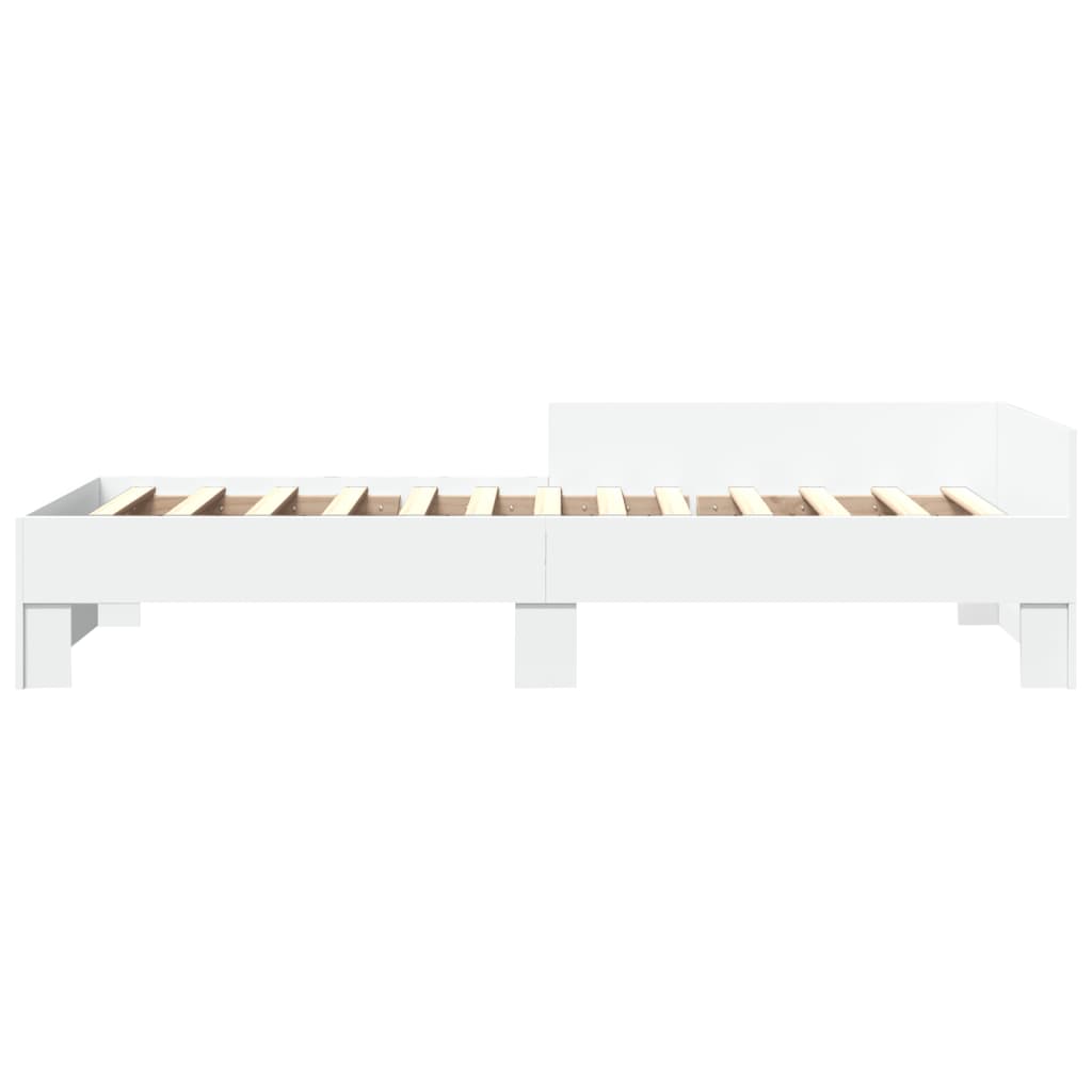Sengeramme hvit 75x190 cm konstruert tre