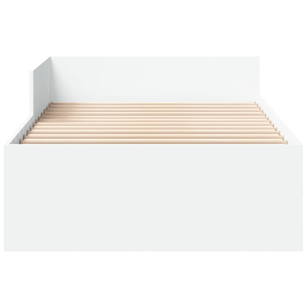 Sengeramme hvit 75x190 cm konstruert tre