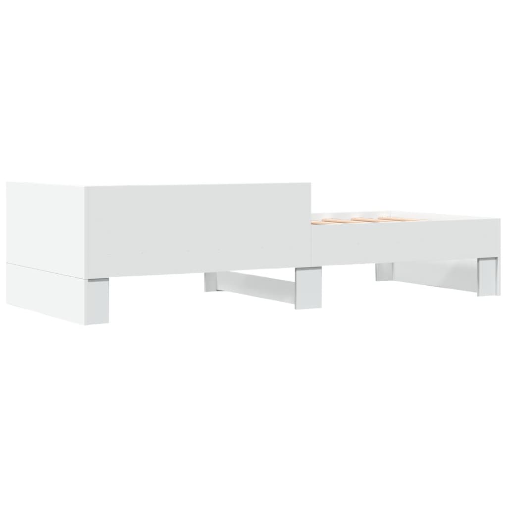 Sengeramme hvit 75x190 cm konstruert tre