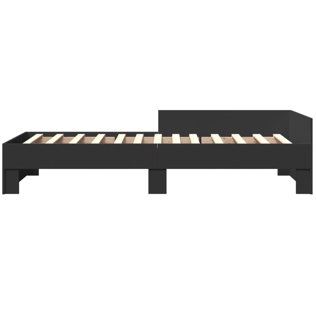 Sengeramme svart 75x190 cm konstruert tre