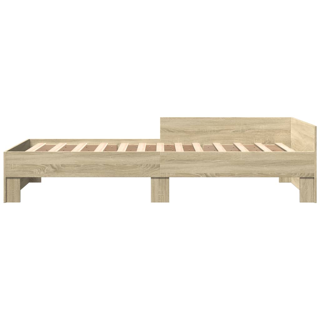 Sengeramme uten madrass sonoma eik 75x190 cm konstruert tre