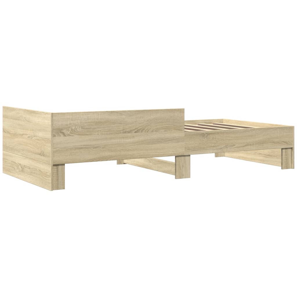 Sengeramme uten madrass sonoma eik 75x190 cm konstruert tre