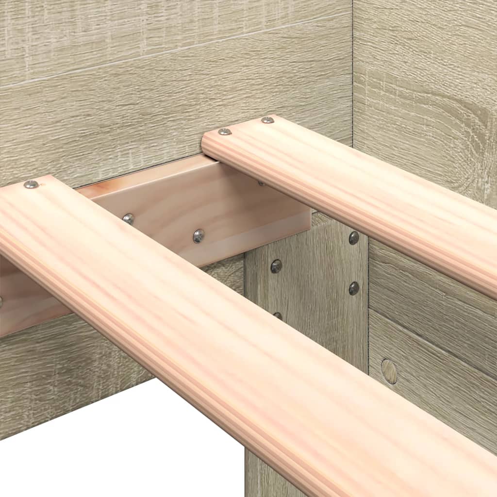 Sengeramme uten madrass sonoma eik 75x190 cm konstruert tre