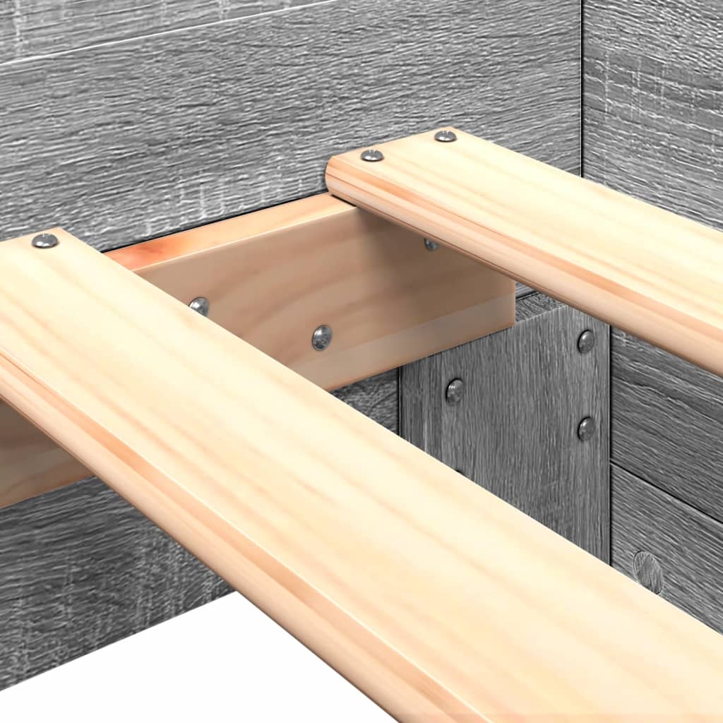 Sengeramme grå sonoma 75x190 cm konstruert tre