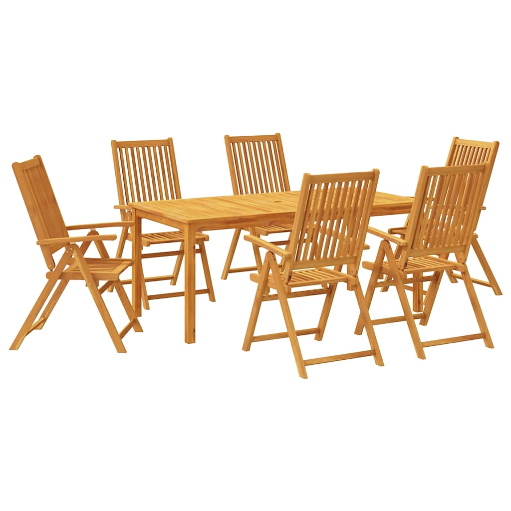 Hagespisegruppe 7 deler 180x90x75 cm heltre akasie