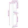 Baderomsskap sonoma eik 32x25,5x190 cm sponplate