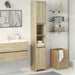 Baderomsskap sonoma eik 30x30x183,5 cm sponplate