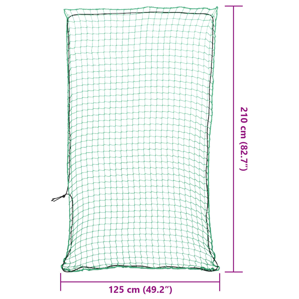 Tilhengernett med elastisk tau grønn 2,1x1,25 m PP