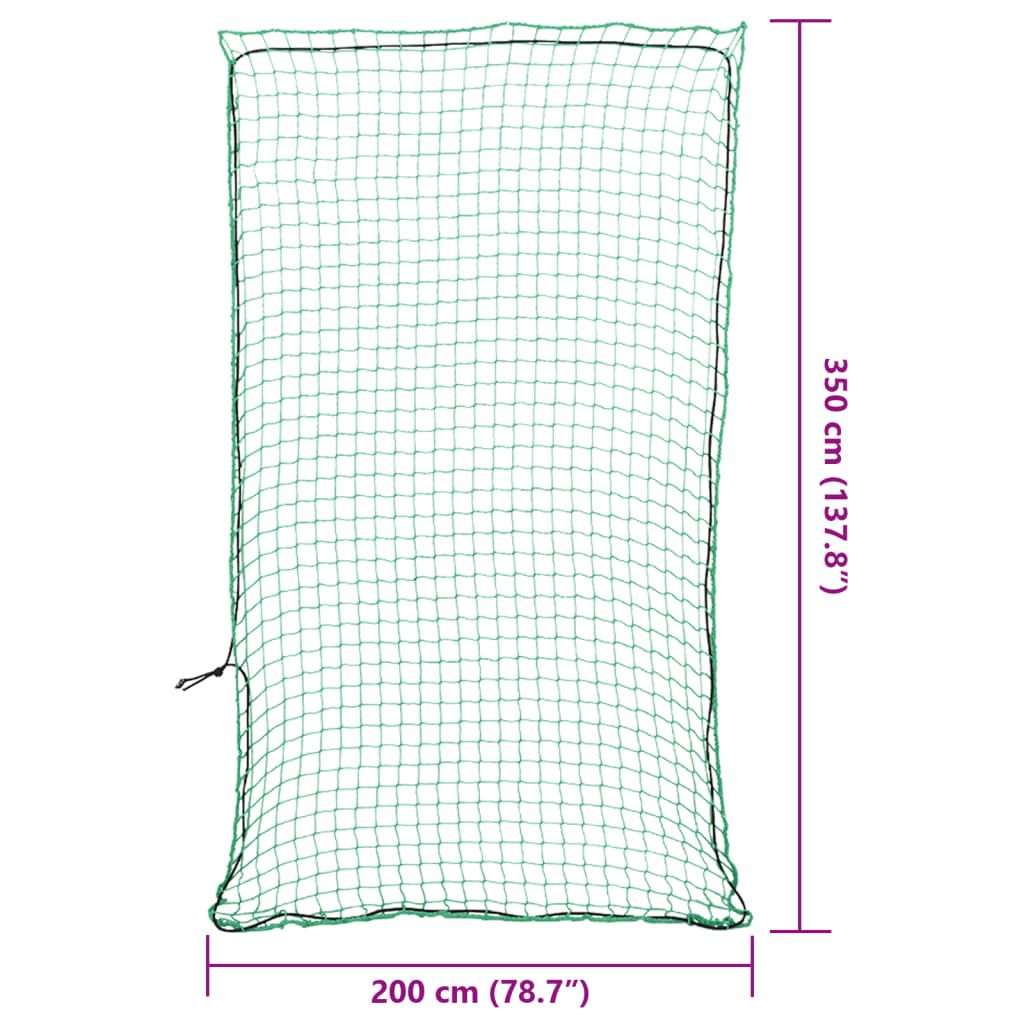 Tilhengernett med elastisk tau grønn 3,5x2 m PP vidaXL