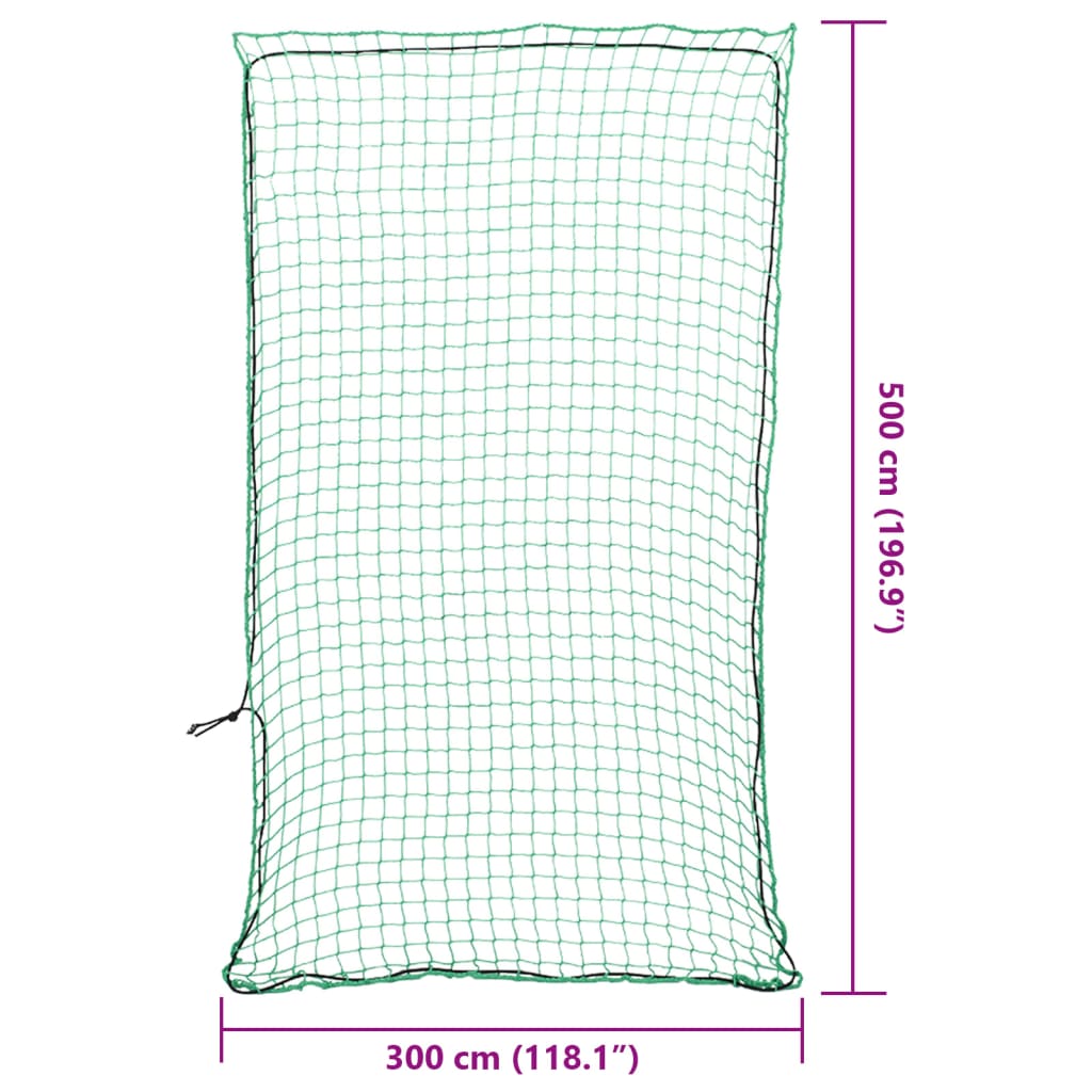 Tilhengernett med elastisk tau grønn 5x3 m PP