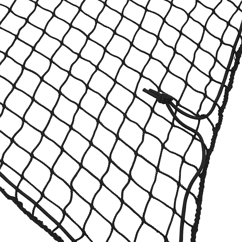 Tilhengernett med elastisk tau svart 2,1x1,25 m PP vidaXL