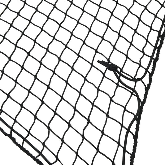 Tilhengernett med elastisk tau svart 2,2x1,5 m PP