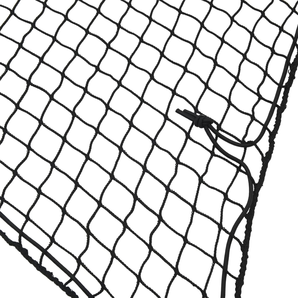 Tilhengernett med elastisk tau svart 2,5x1,5 m PP vidaXL