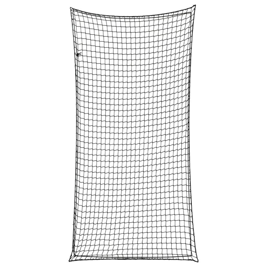 Tilhengernett med elastisk tau svart 4x2 m PP