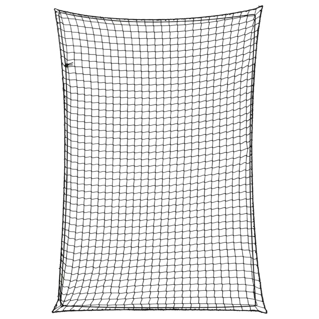 Tilhengernett med elastisk tau svart 5x3,5 m PP vidaXL