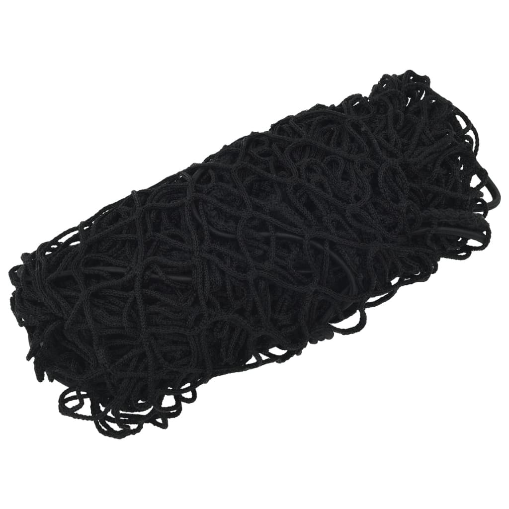 Tilhengernett med elastisk tau svart 5x3,5 m PP vidaXL