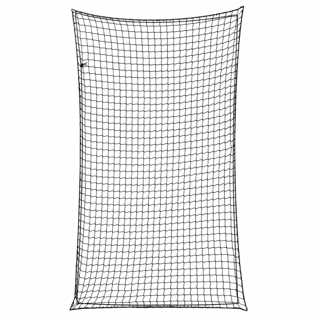 Tilhengernett med elastisk tau svart 6x3,5 m PP vidaXL