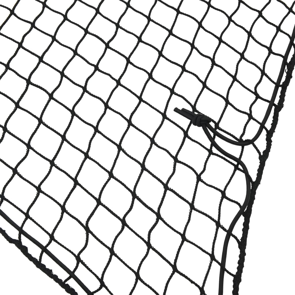 Tilhengernett med elastisk tau svart 4x4 m PP