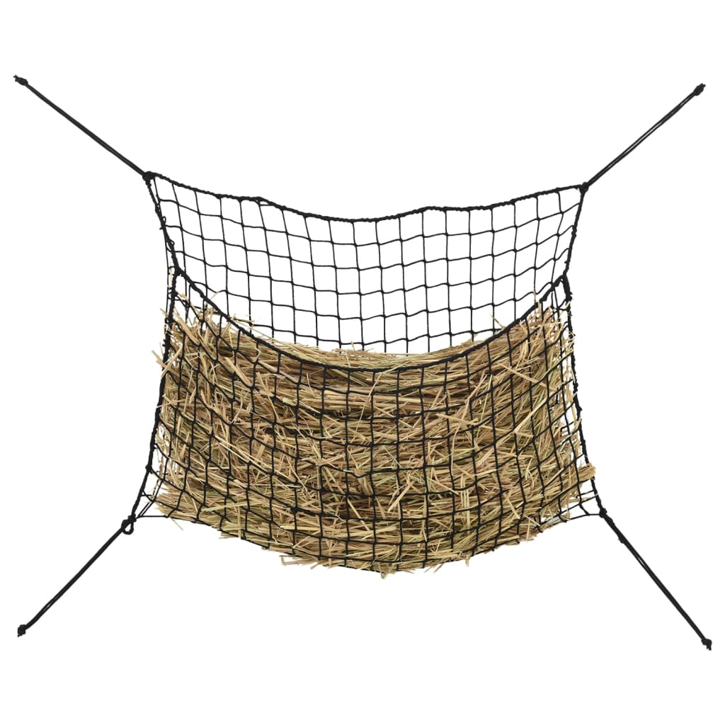 Høynett 2 stk rektangulær svart 90x60 cm PP