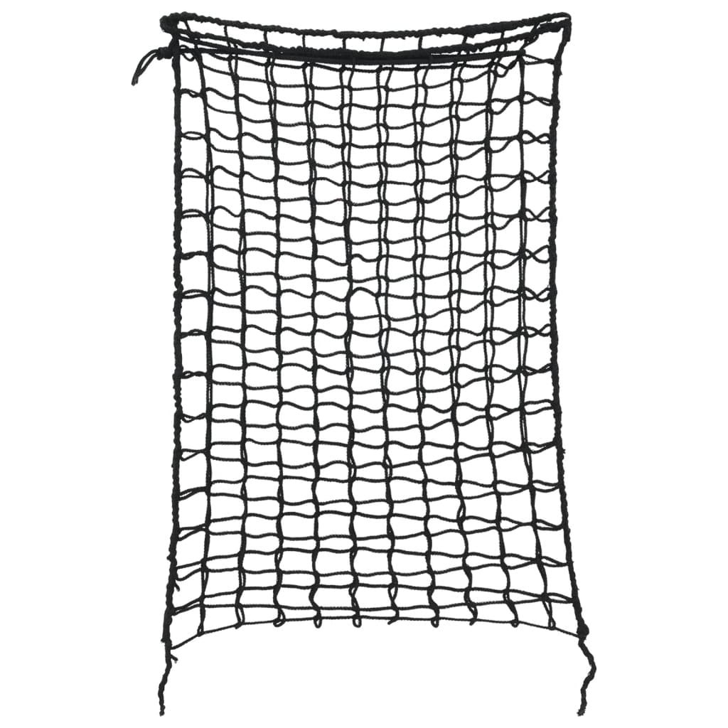 Høynett 2 stk rund svart 75x50 cm PP