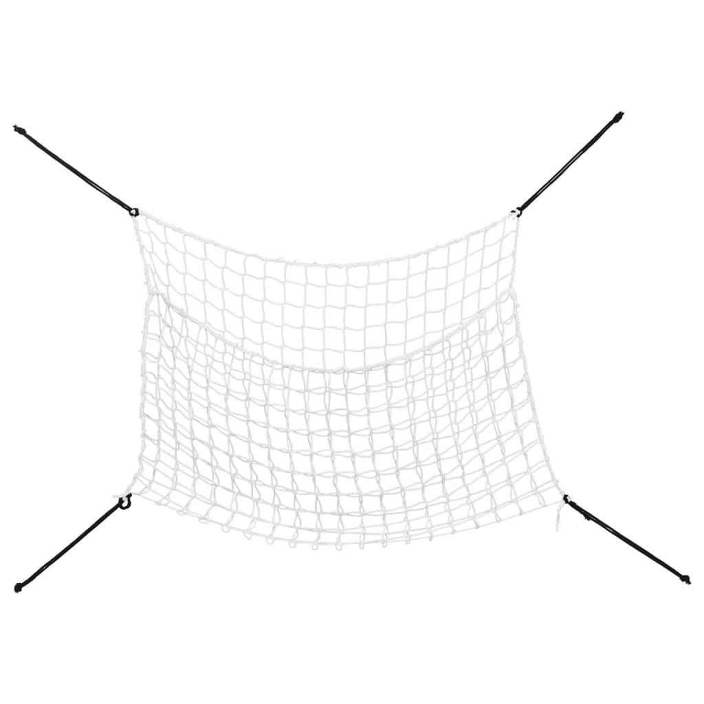 Høynett 2 stk rektangulær hvit 90x60 cm PP