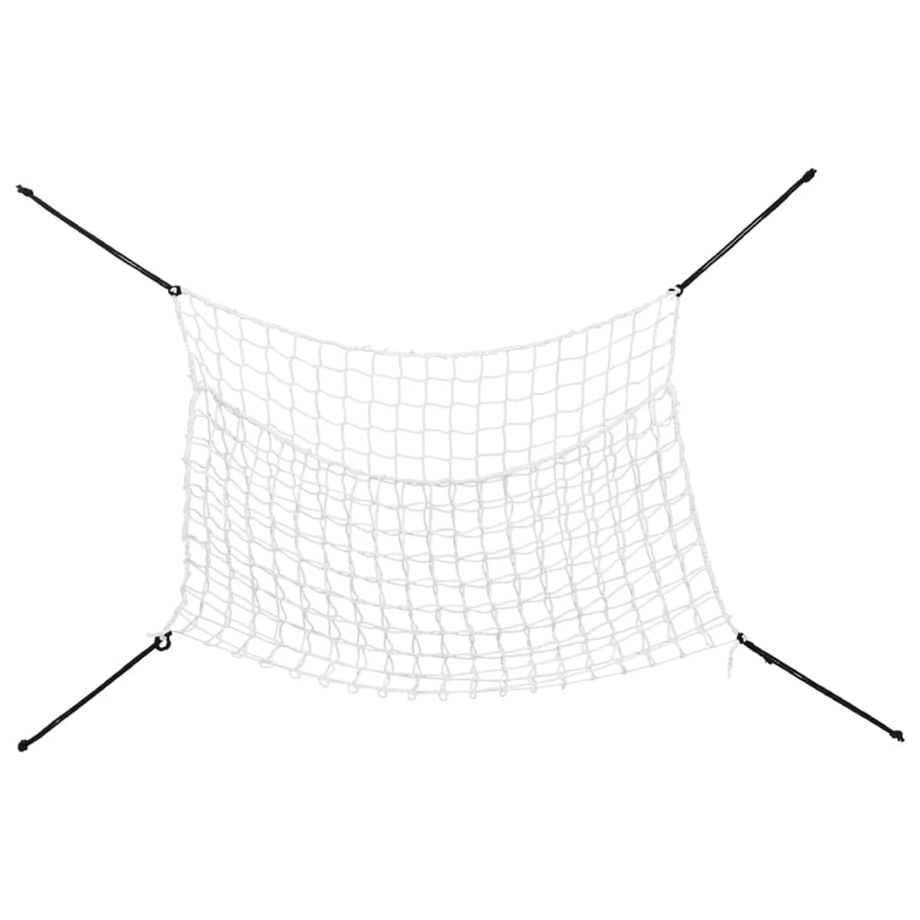 Høynett 2 stk rektangulær hvit 200x120 cm PP
