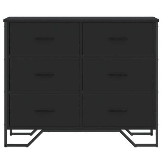 Kommode svart 91x35,5x74,5 cm konstruert tre
