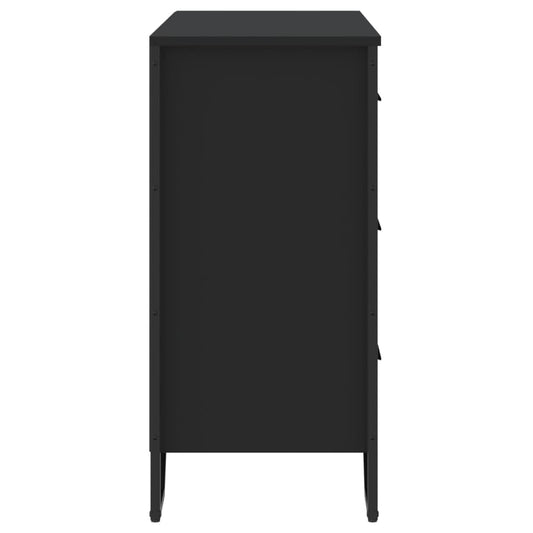 Kommode svart 91x35,5x74,5 cm konstruert tre