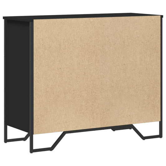 Kommode svart 91x35,5x74,5 cm konstruert tre