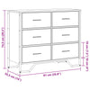 Kommode sonoma eik 91x35,5x74,5 cm konstruert tre