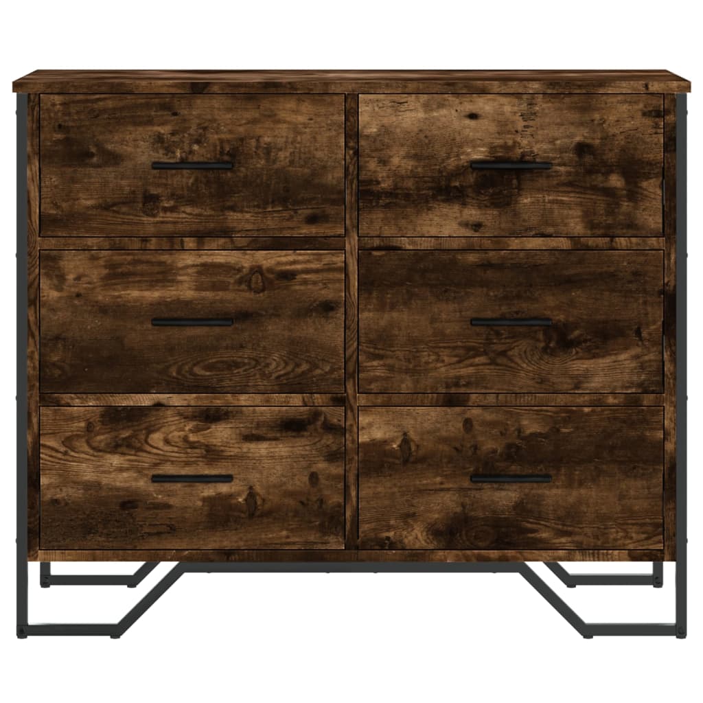Kommode røkt eik 91x35,5x74,5 cm konstruert tre