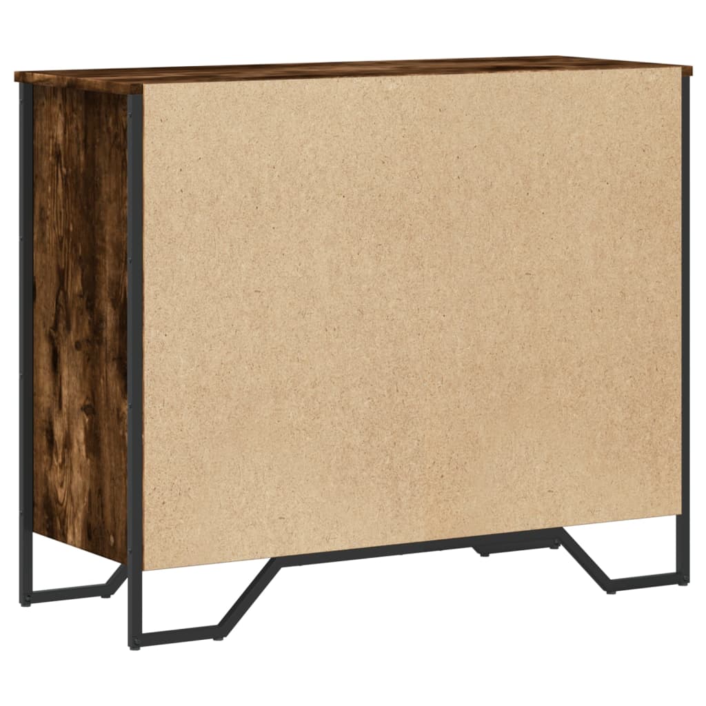 Kommode røkt eik 91x35,5x74,5 cm konstruert tre