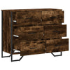 Kommode røkt eik 91x35,5x74,5 cm konstruert tre