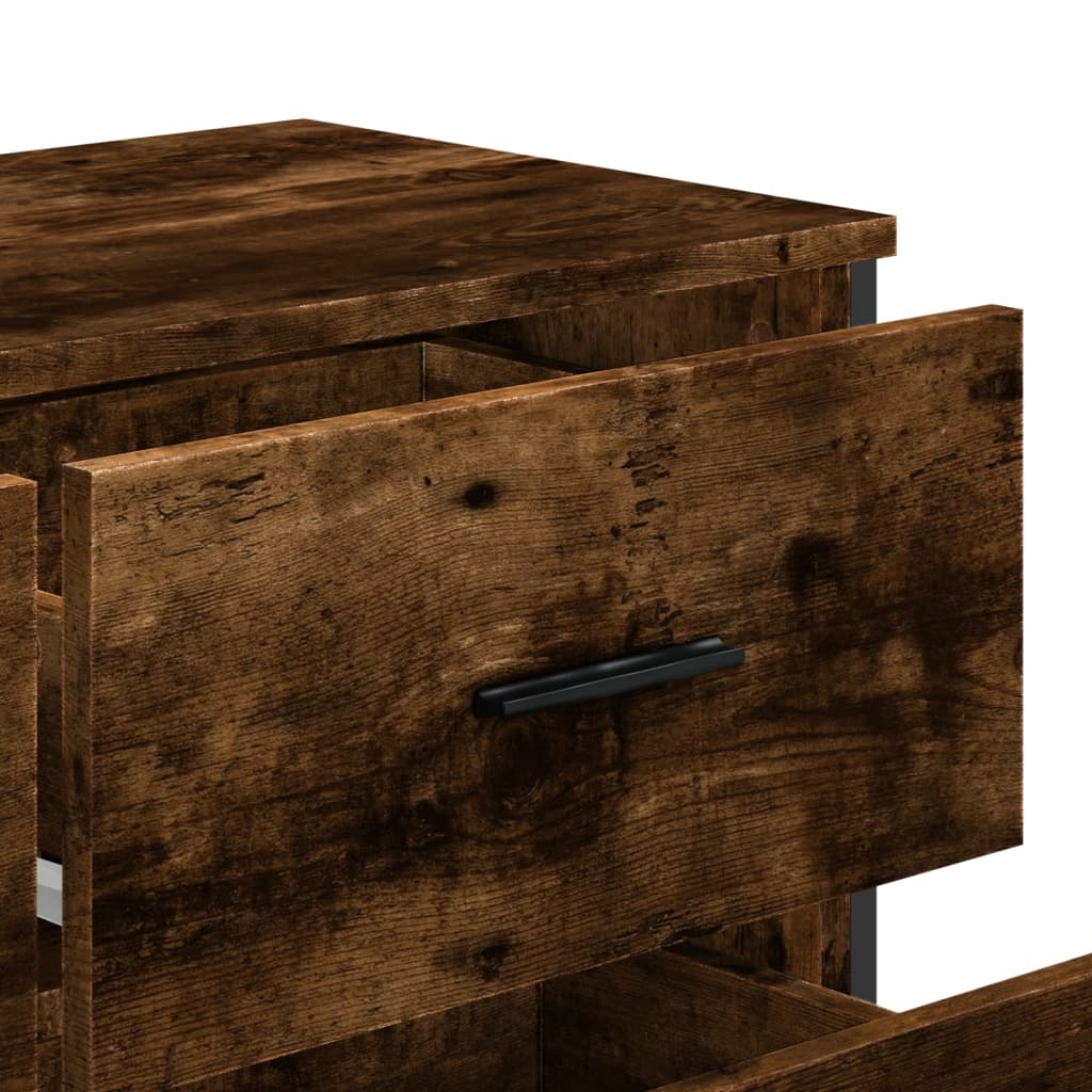Kommode røkt eik 91x35,5x74,5 cm konstruert tre