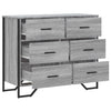 Kommode grå sonoma 91x35,5x74,5 cm konstruert tre