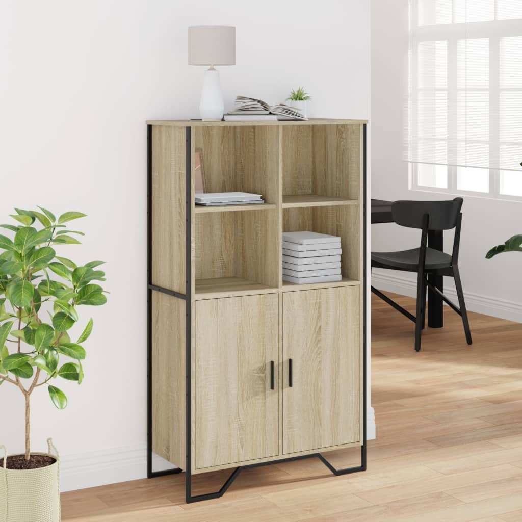 Highboard sonoma eik 79,5x35,5x137,5 cm konstruert tre