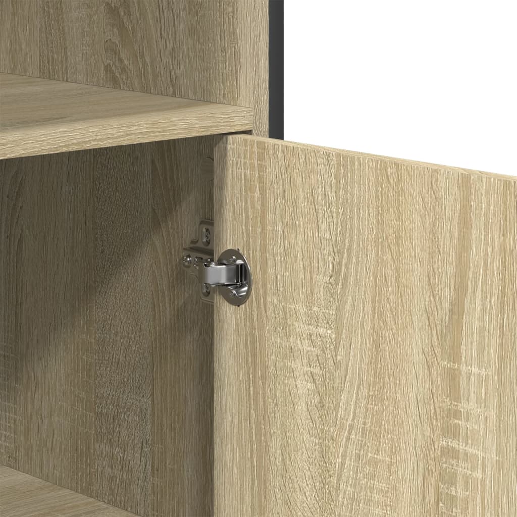 Highboard sonoma eik 79,5x35,5x137,5 cm konstruert tre